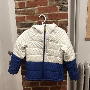 Patagonia Kids' Puffer Jacket in Blue and White